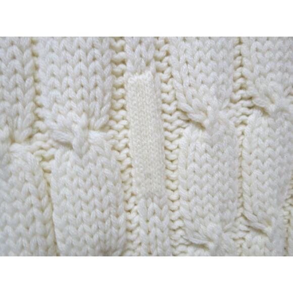 Vintage Sweater Vest Cream Acrylic w/ Buttons Marianne Fashions Medium - Picture 4 of 8